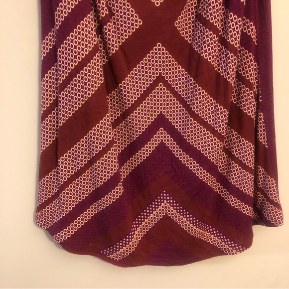 CABI Style #3084 Maroon Geometric Printed Drape Neck Tank Top, Medium - Picture 9 of 9